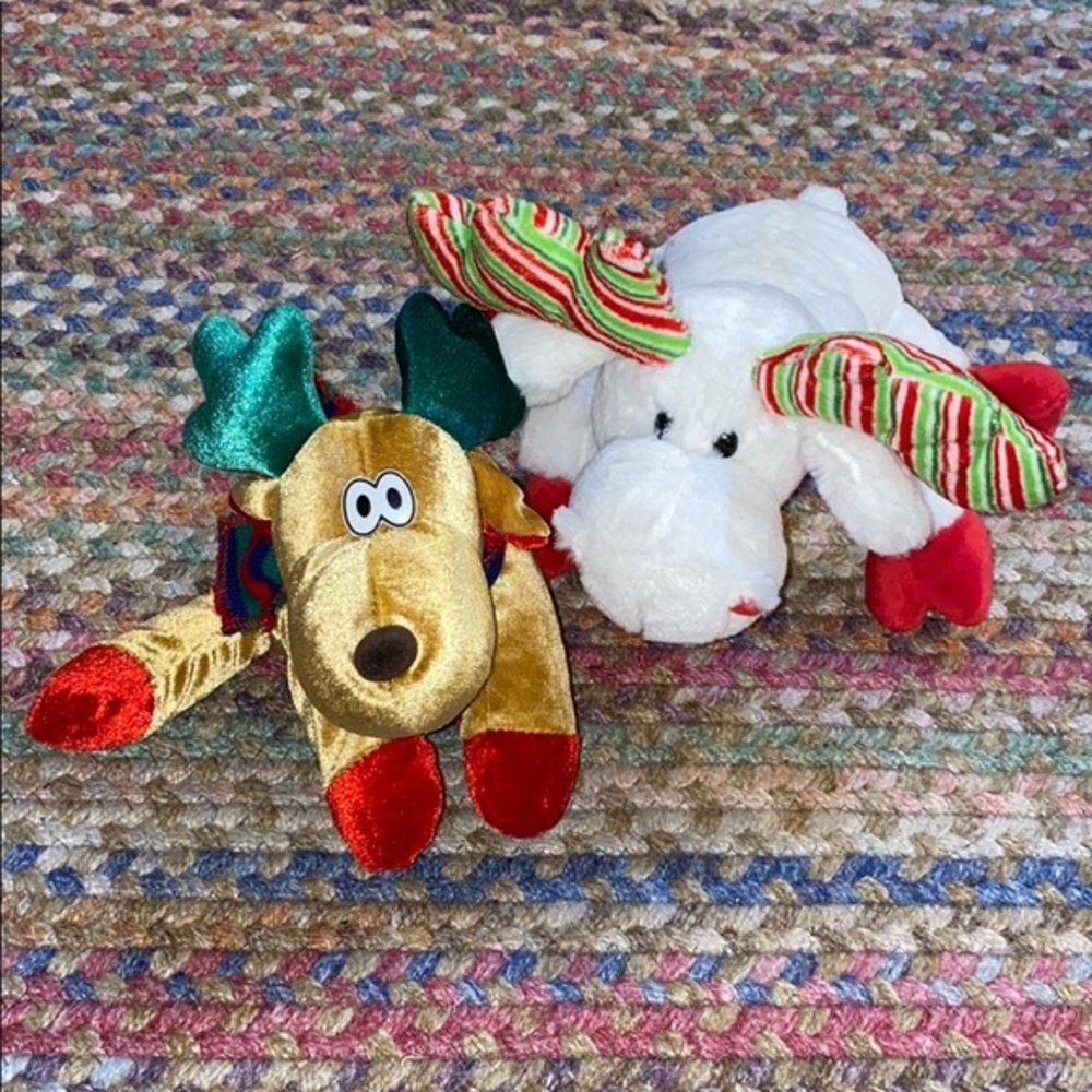 2 Moose Christmas Plush Dan Dee &‎ Webkins